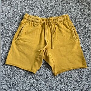 Talentless Women's Bermuda Sweat Short. Mustard Yellow. Size Small.